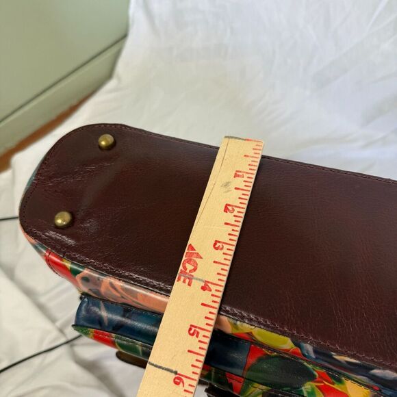 Patricia Nash Bolsena Leather Floral Bright Tote Shoulder Purse Bag Winter Bloom - Picture 12 of 14